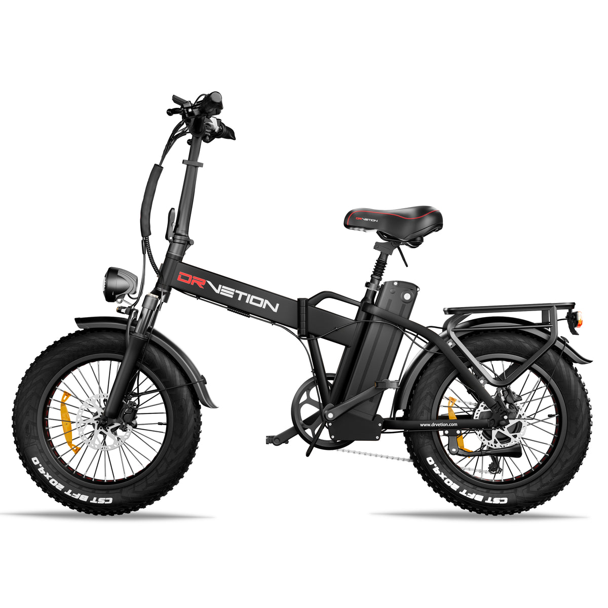 Drvetion AT20 PRO — black e-bike opposite side view