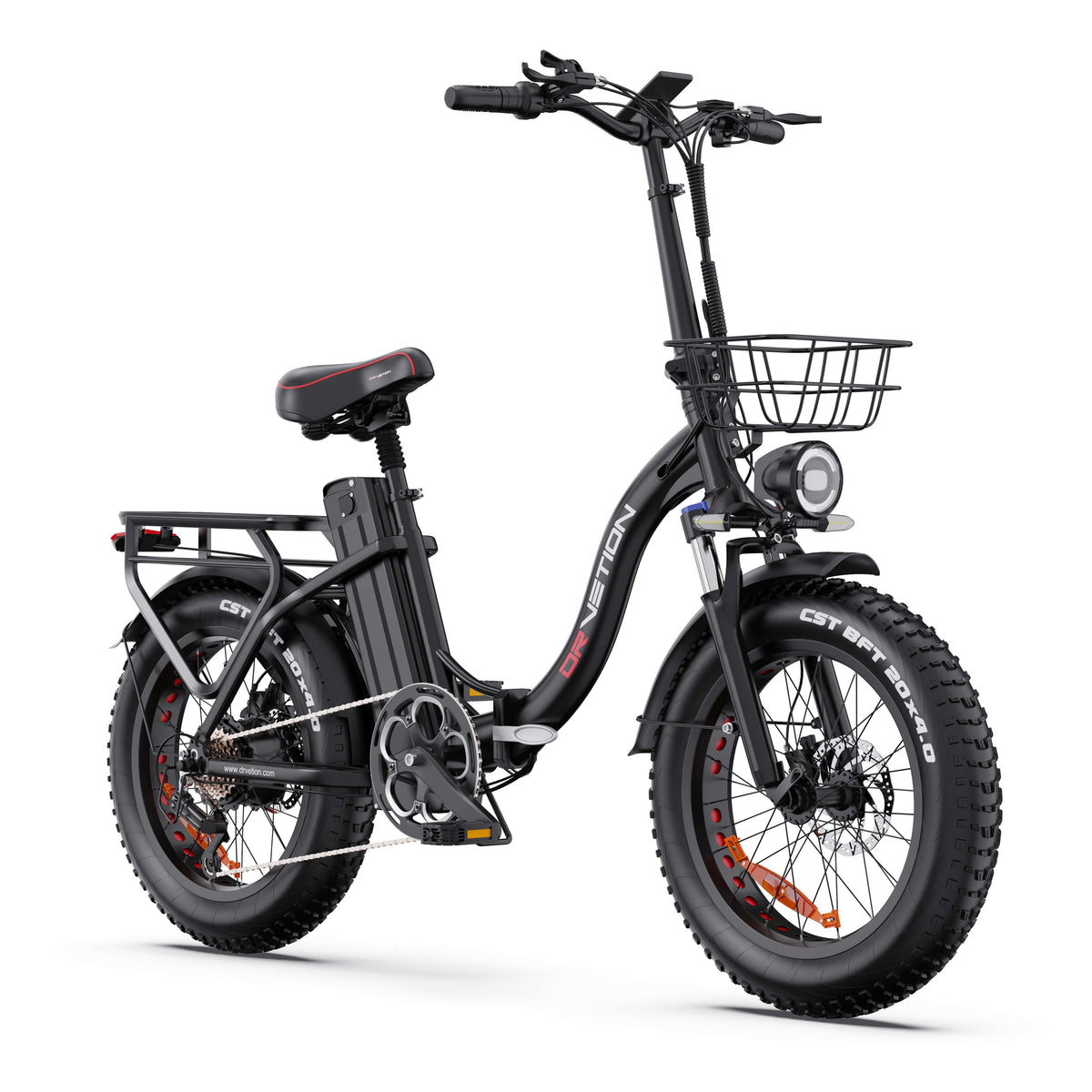 Drvetion CT20 PRO MAX — front view with basket and headlight