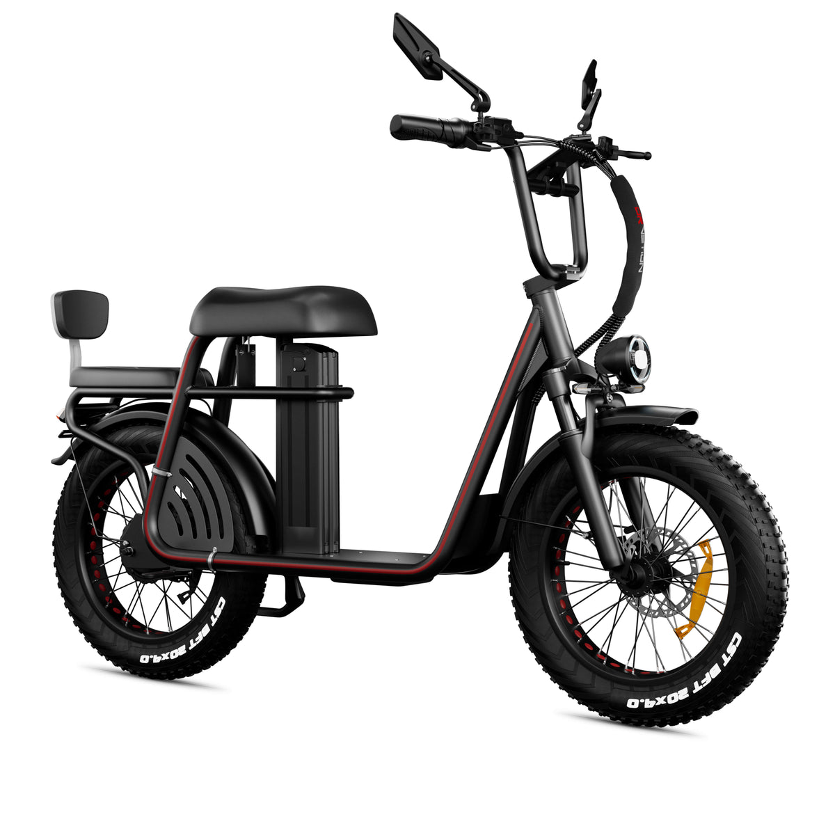 Drvetion ET20 — black electric scooter front three-quarter view