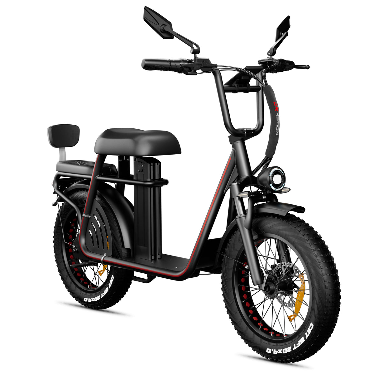Drvetion ET20 — black electric scooter rear three-quarter view