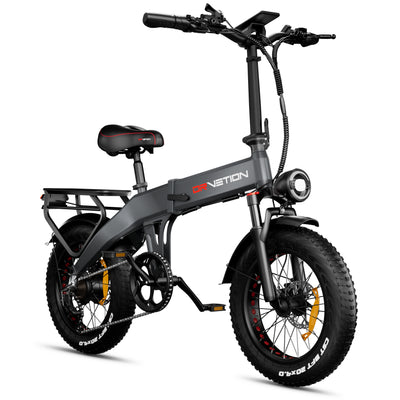 Drvetion BT20 — grey e-bike front three-quarter view