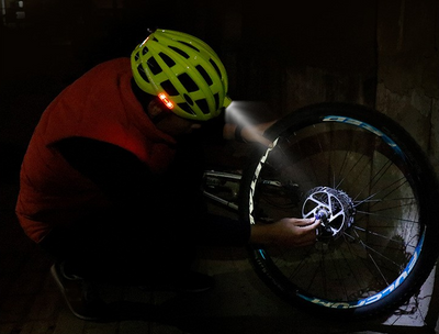 Bicycle Warning Light Alarm Helmet
