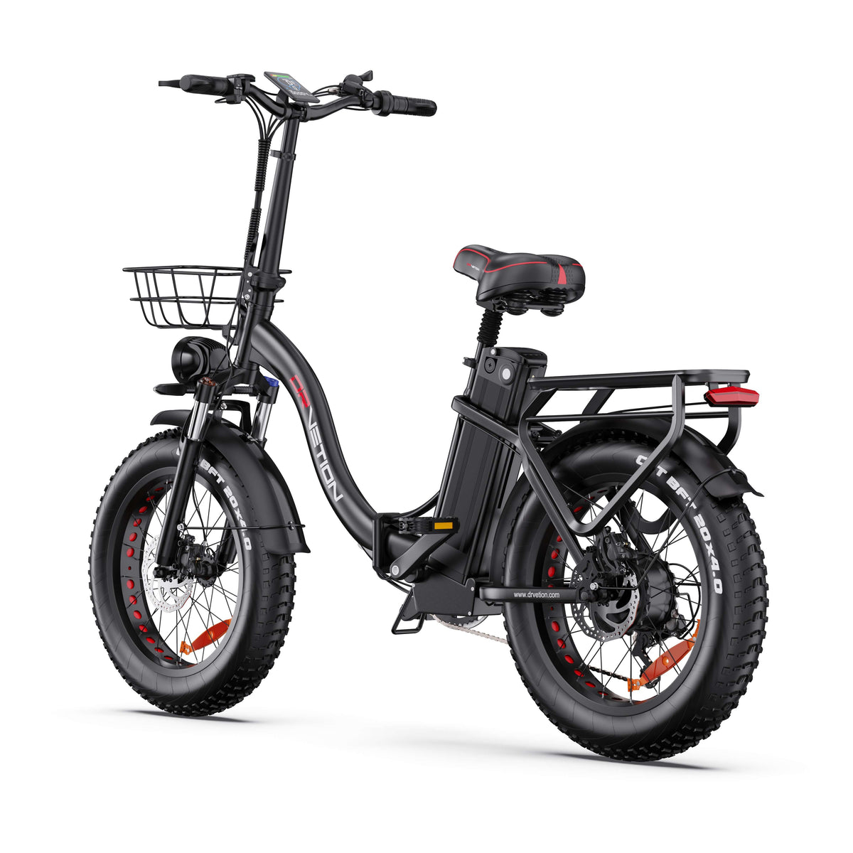 Drvetion CT20 PRO MAX — rear view showing rear light and battery