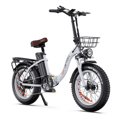 Drvetion CT20 — white e-bike opposite front three-quarter view