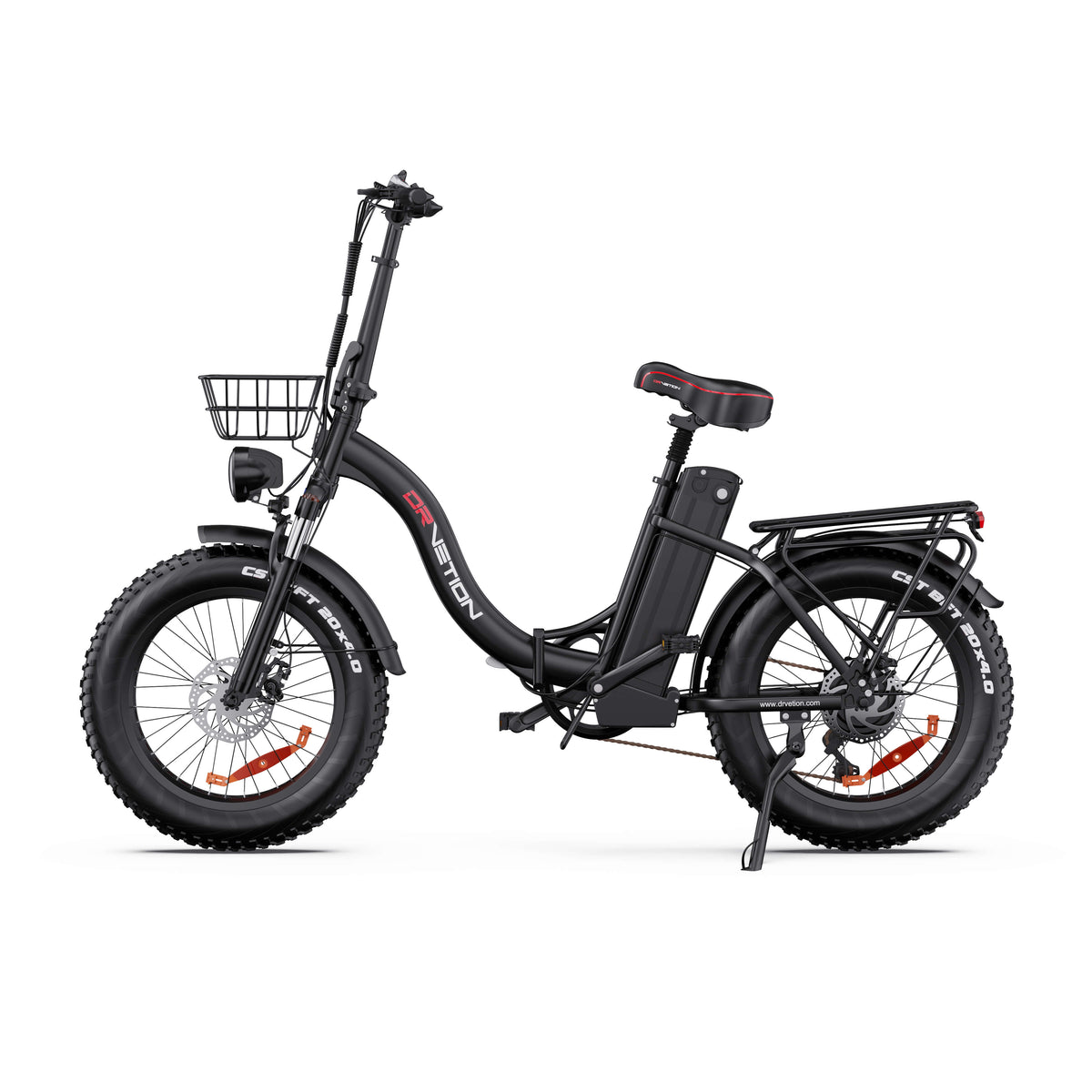 Drvetion CT20 PRO — black e-bike opposite side view