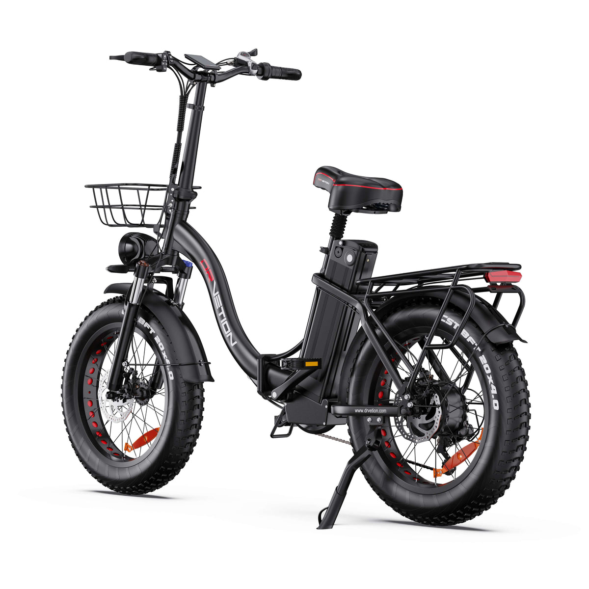 Drvetion CT20 PRO — black e-bike rear three-quarter view