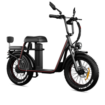 Drvetion ET20 — black electric scooter front three-quarter view