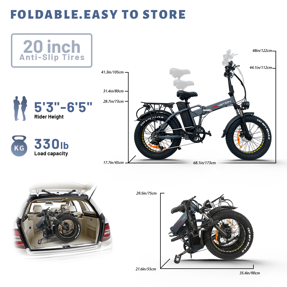 DrVetion At20 Eletric Fat Bike 10AH/15AH 48V 750W Up To 45km/h | DRVETION